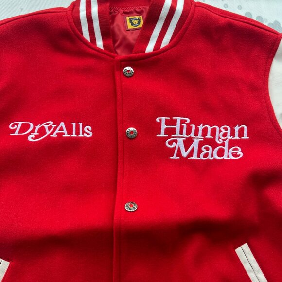 Human Made Red Baseball Jacket - Picture 3 of 7
